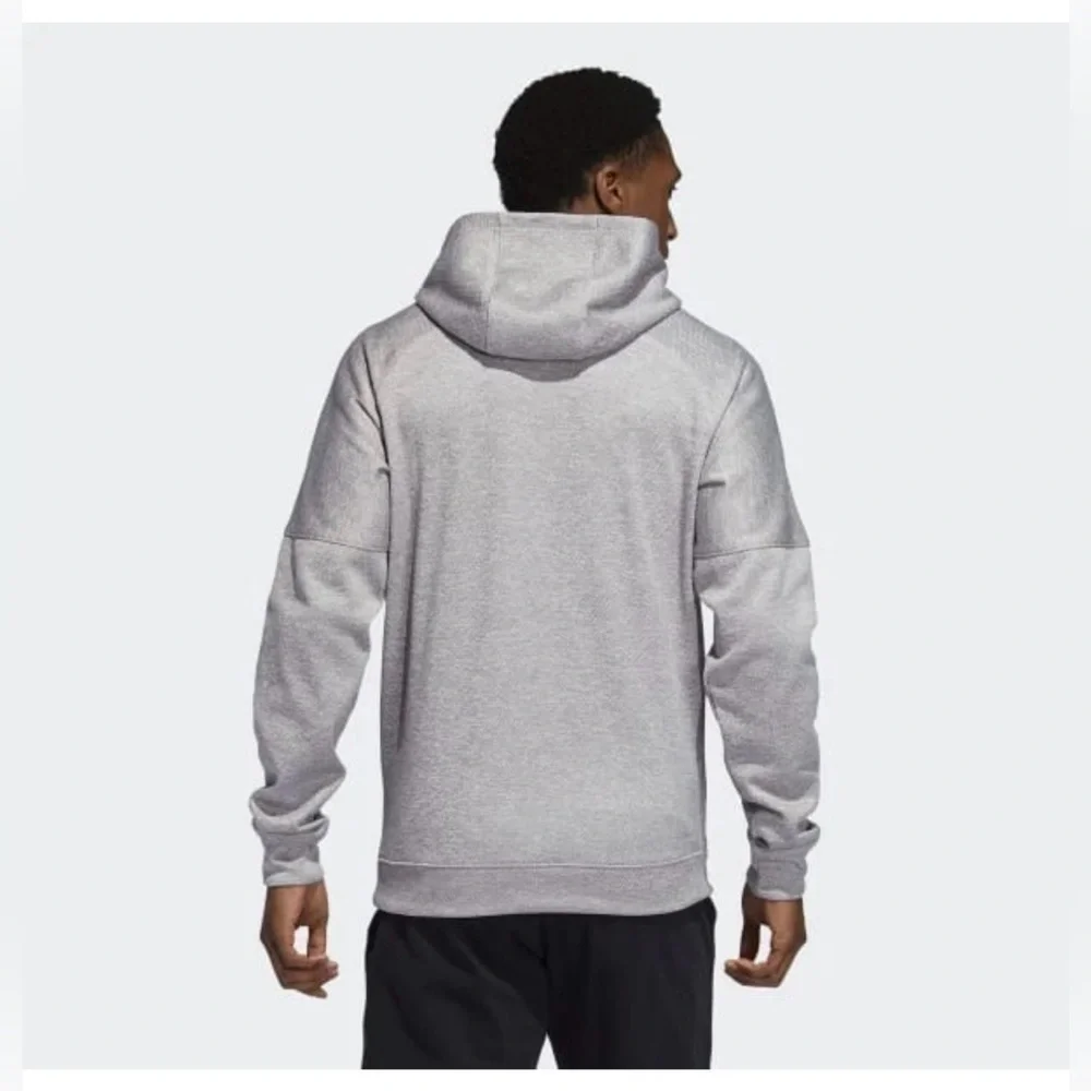 Adidas Team Issue Badge of Sport Grid Men’s Hoodie Light Gray Size Large